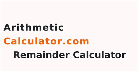 remainder calculator online